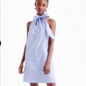 J. Crew Oxford Tie Neck Dress